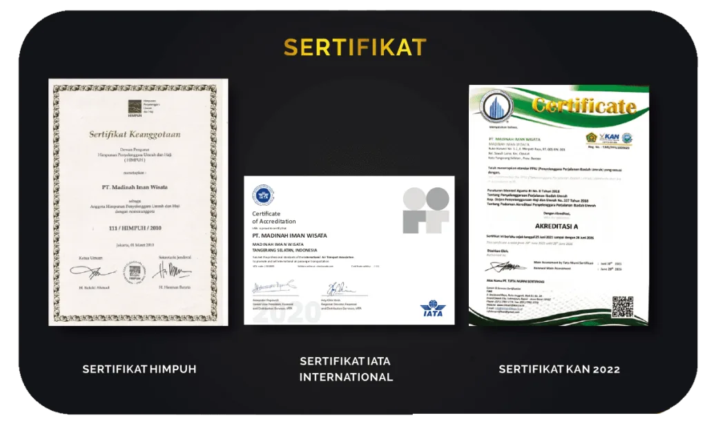 Sertifikat Pelaksana Travel Haji dan Umroh