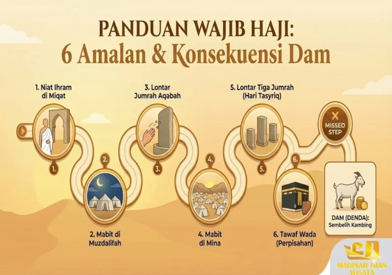 Wajib Haji Adalah: Pengertian, 6 Amalan & Konsekuensi Dam