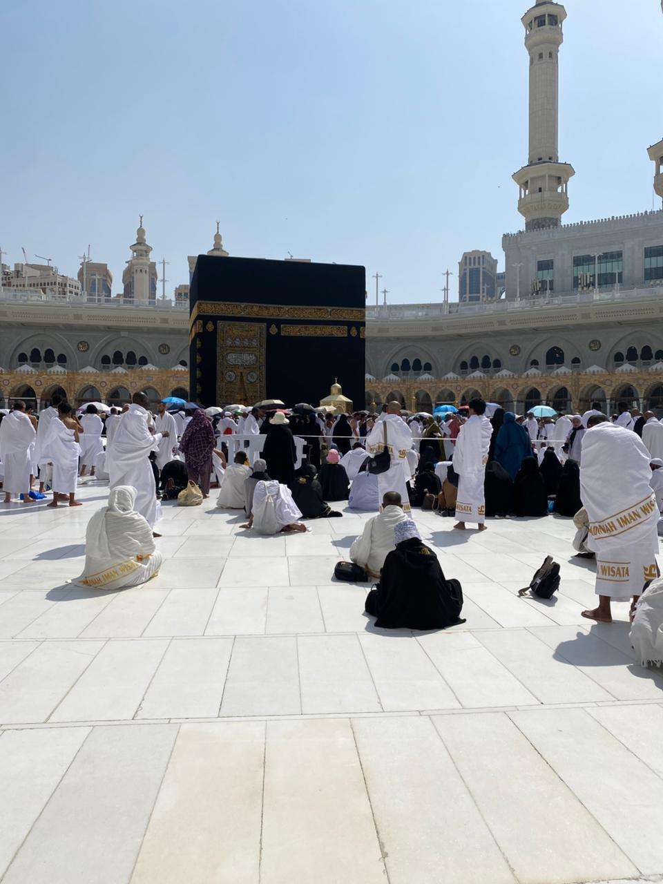Kabah Masjidil Haram Tawaf Jamaah Haji Siang Hari